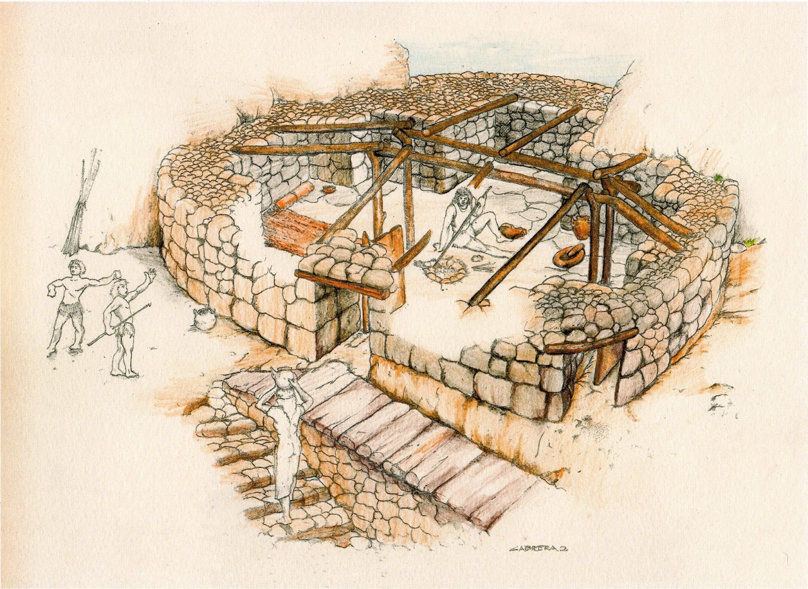 Panel2_dibijo de Juan Cabrera Cruz.CASA CANARIA 2